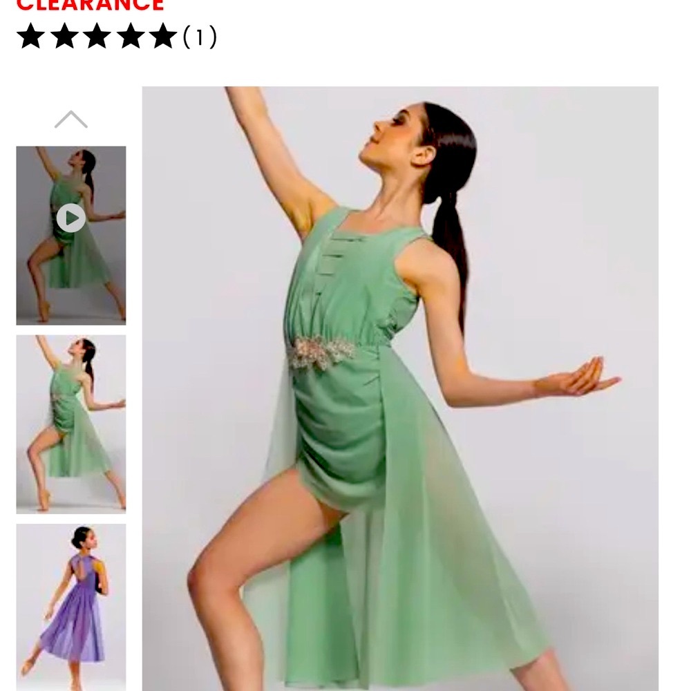 Weissman Green Backless Dress with Floral Embellishments